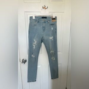 Aeropostale Light Blue Distressed High Rise Jegging Jeans size 8R